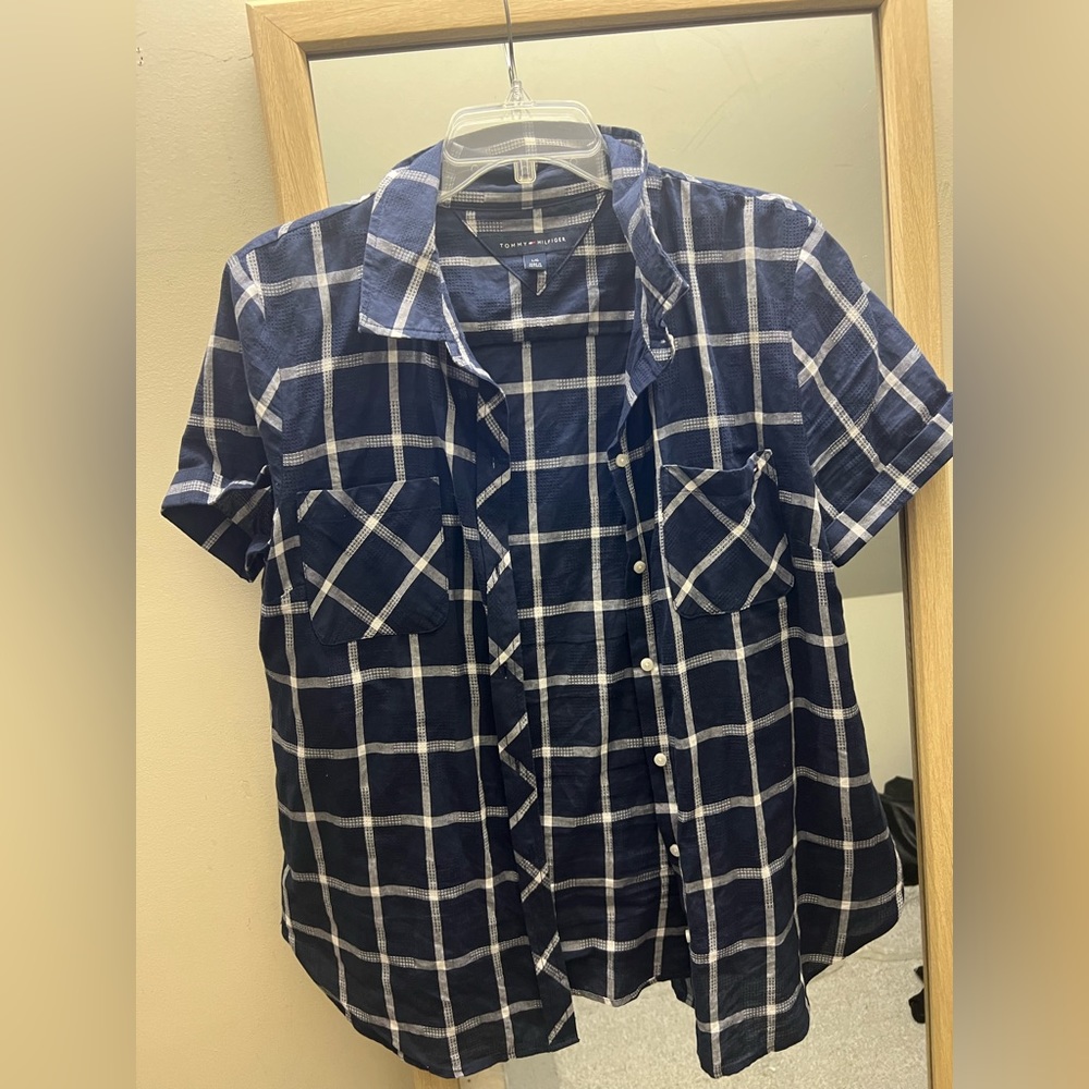 Tommy Hilfiger blue & white size large